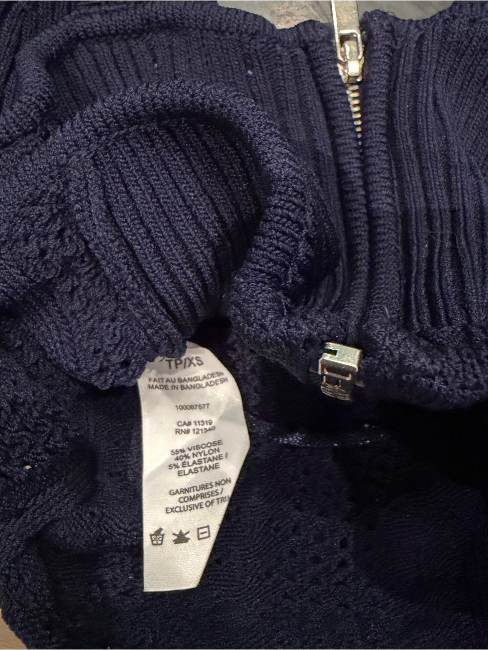 Garage Navy Knit Corset - Picture 3 of 3
